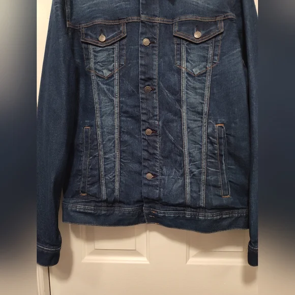 Men's Blue Denim Jacket by George - Picture 3 of 13